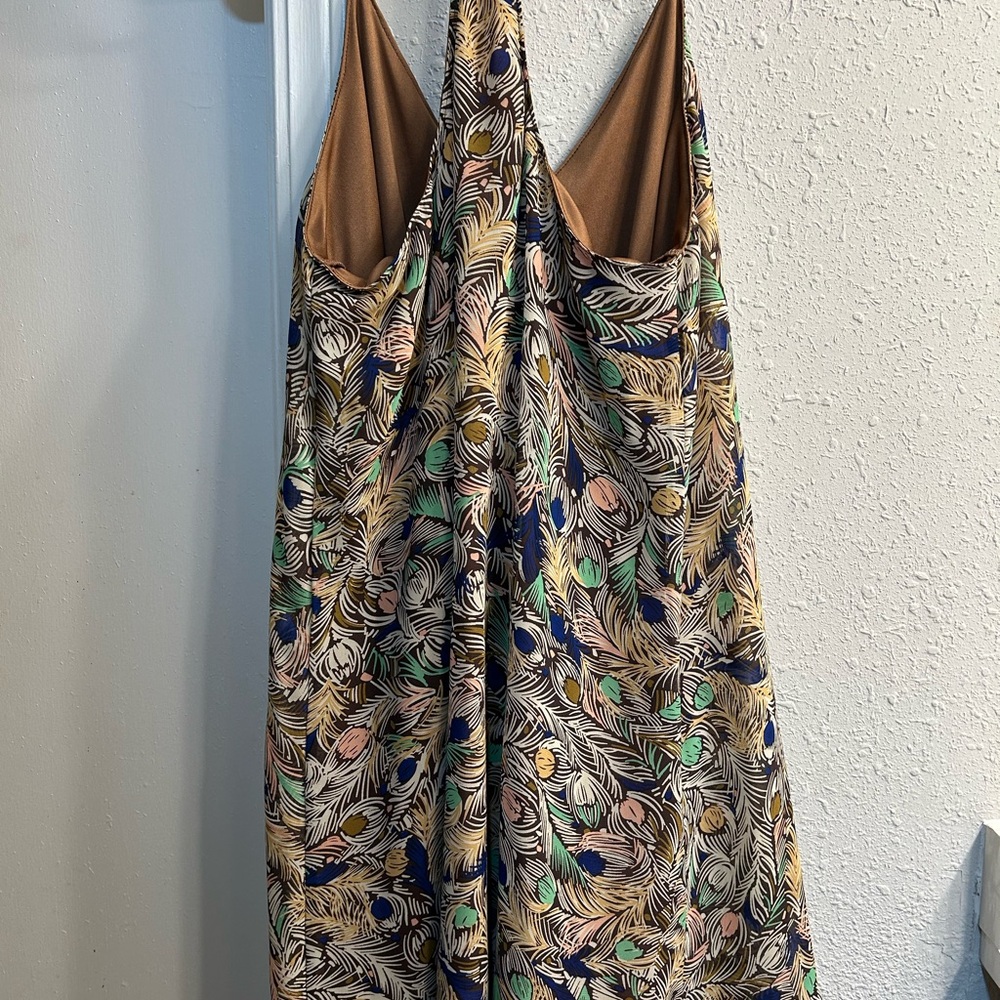 Judith March Multicolor Feather Pattern Dress - image 3